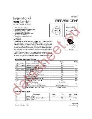 IRFP350LCPBF datasheet  